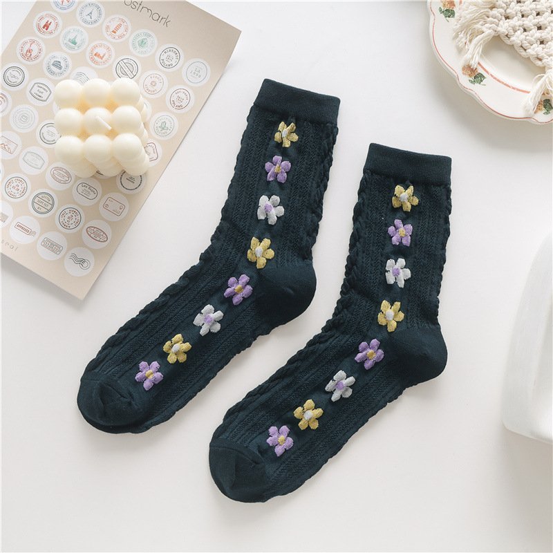 Fleur Embroidered Sock Set