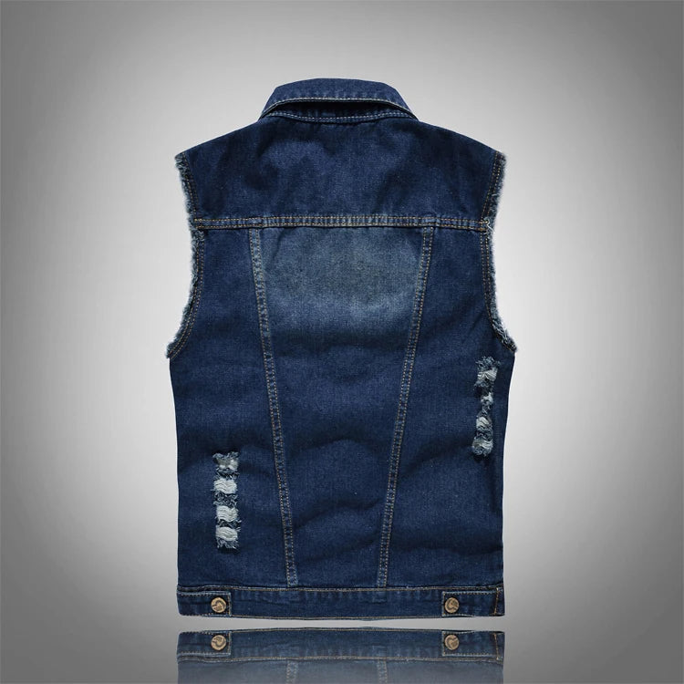 Riot Distressed Denim Vest