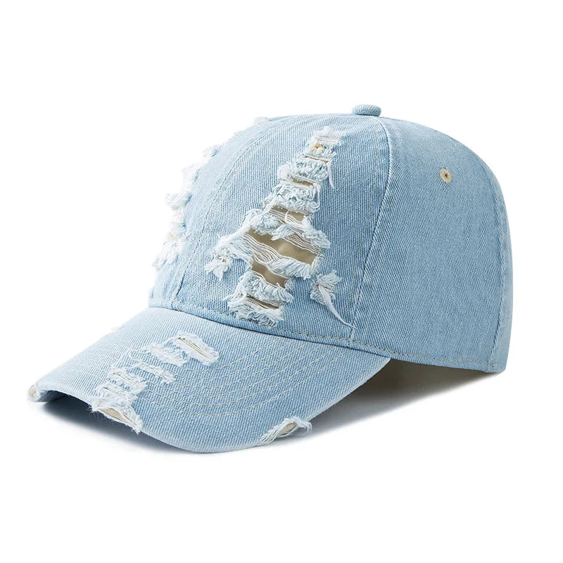 Untamed Distressed Denim Cap