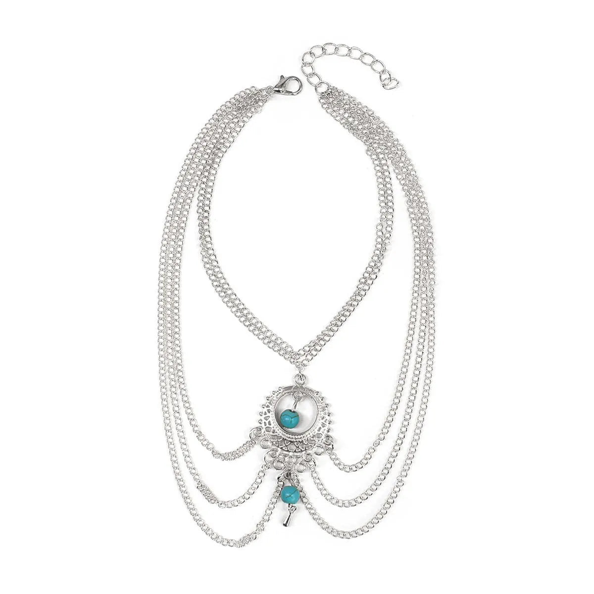 Medallion Multi-Chain Anklet