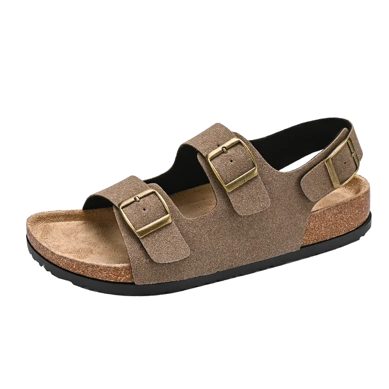 Oasis Matte-Brushed Buckle Sandal