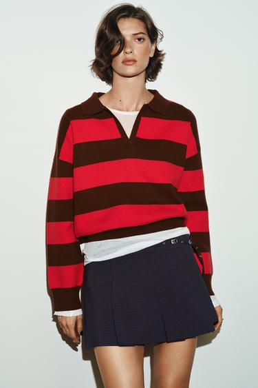 Varsity Striped Knit Polo