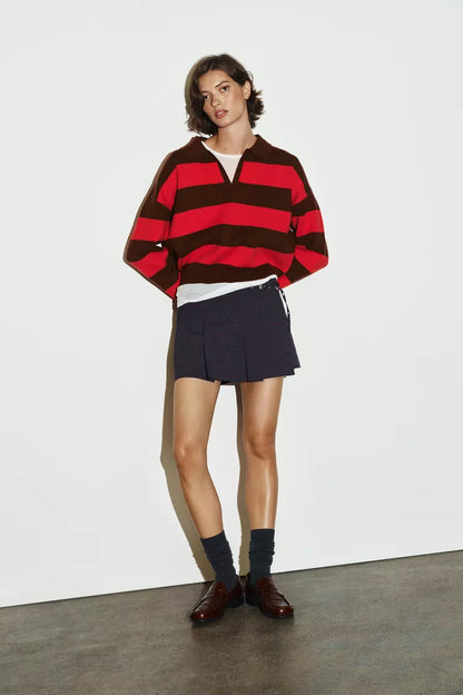 Varsity Striped Knit Polo