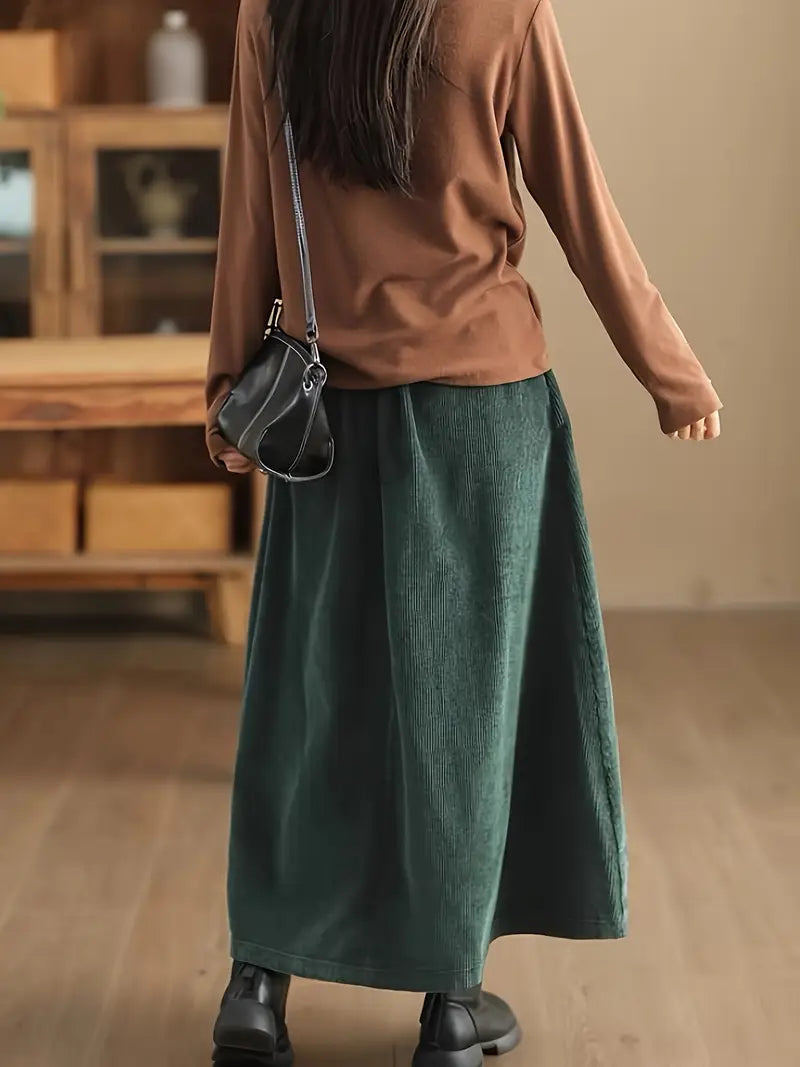 Cassia Corduroy Maxi Skirt