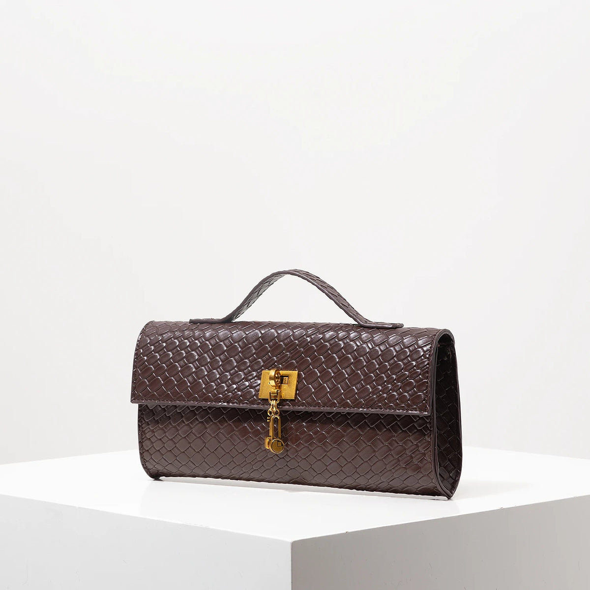 Venezia Woven Baguette Clutch