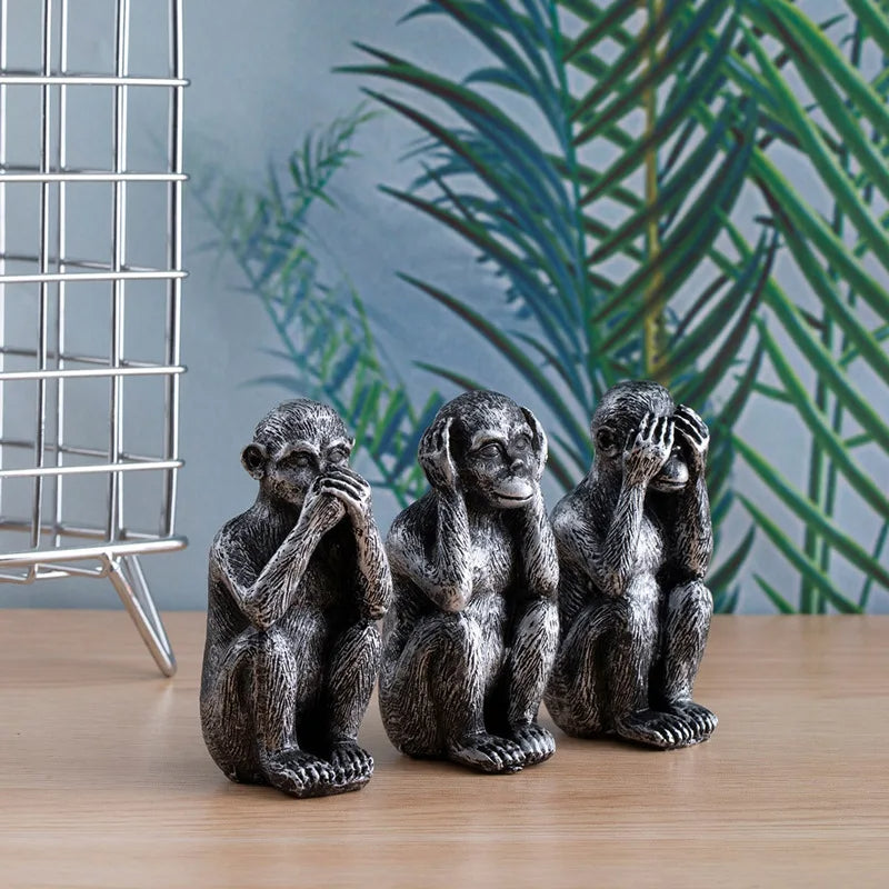 Three Wise Monkeys Decor Trio