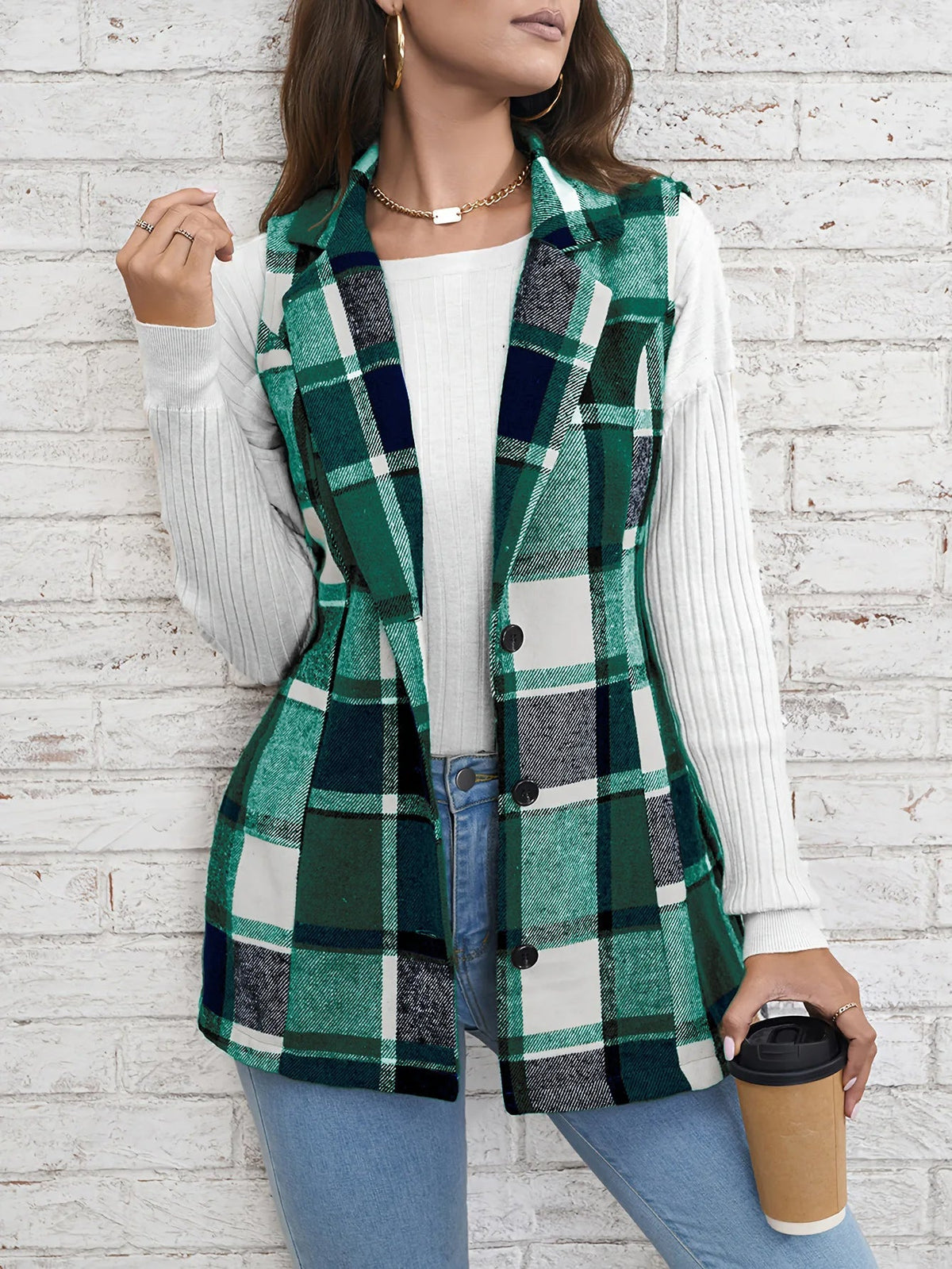 Camden Wool Plaid Vest