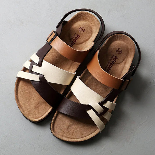 Monte Carlo Tri-Tone Woven Sandal