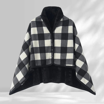 Hearthwood Plaid Blanket Shawl