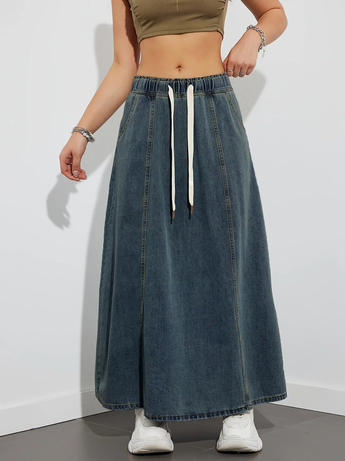 Arielle A-Line Denim Skirt