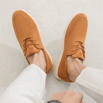 Delano Lace-up Suede Loafer
