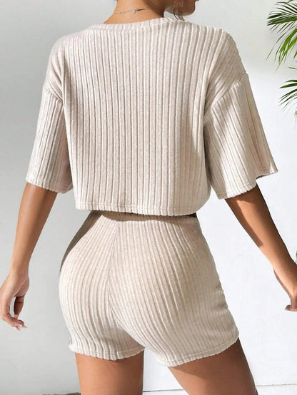 Sculpt Ribbed Lounge Set