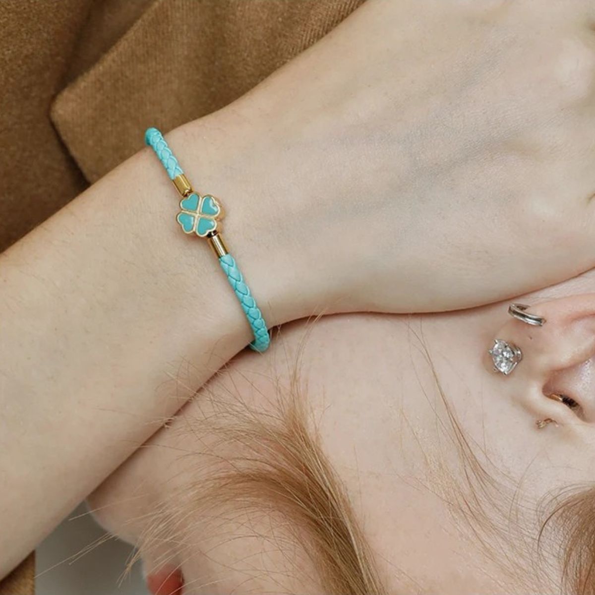 Four-Leaf Braided Bracelet