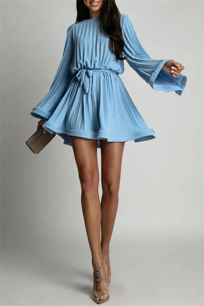 Margaux Flare Pleated Mini Dress