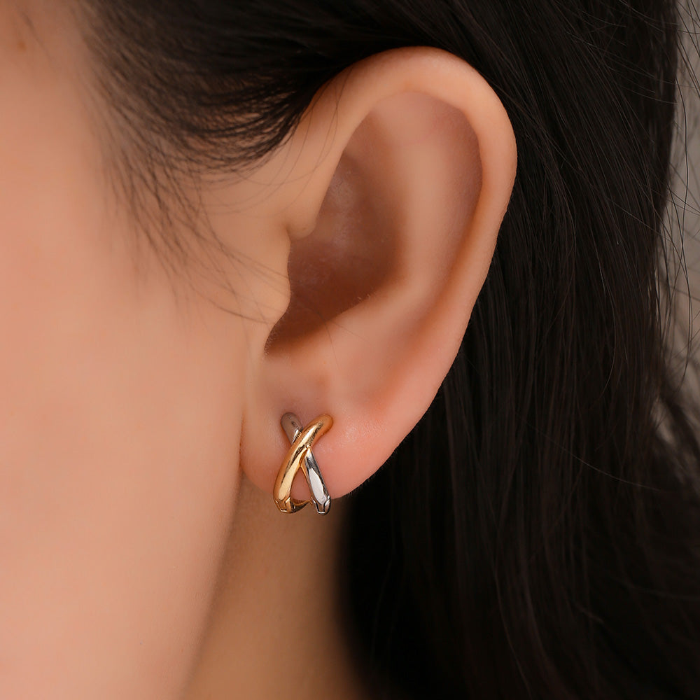 Xyla Crossover Hoop Earrings