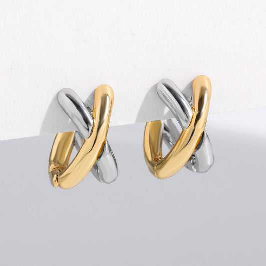 Xyla Crossover Hoop Earrings