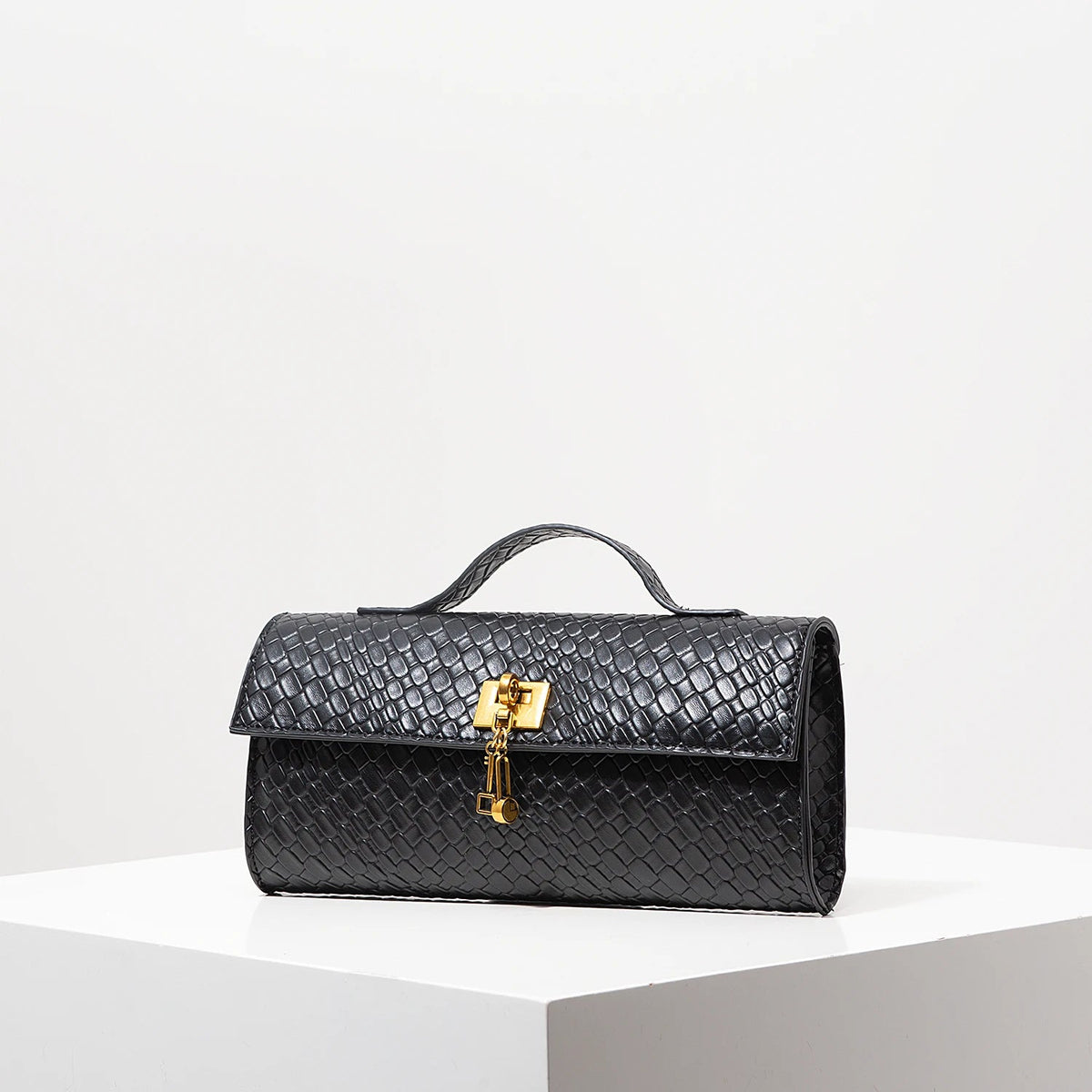 Venezia Woven Baguette Clutch