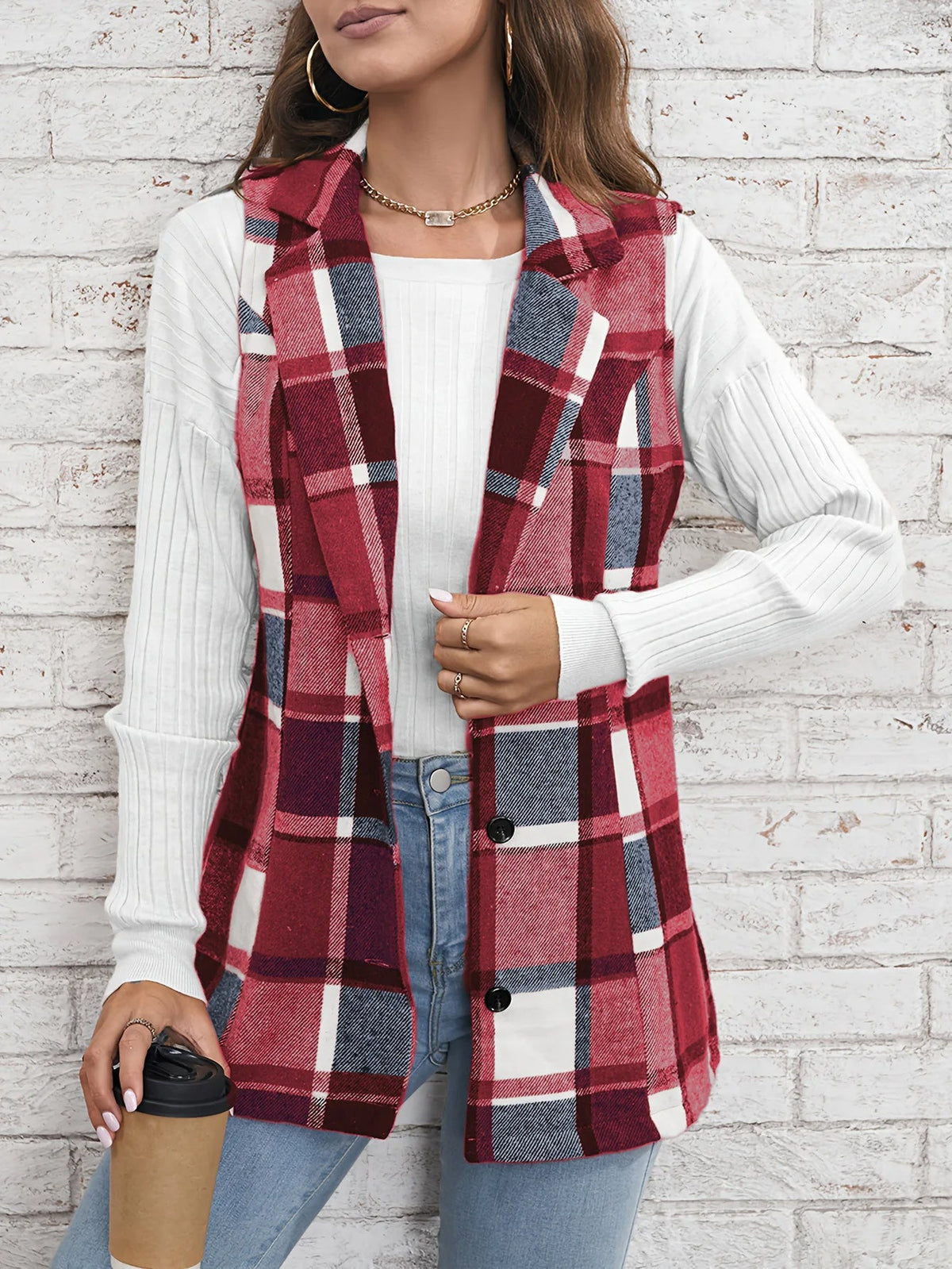 Camden Wool Plaid Vest