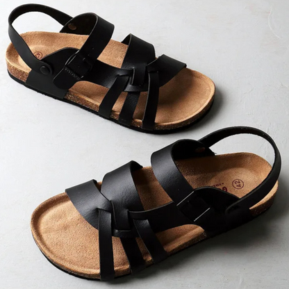 Monte Carlo Tri-Tone Woven Sandal