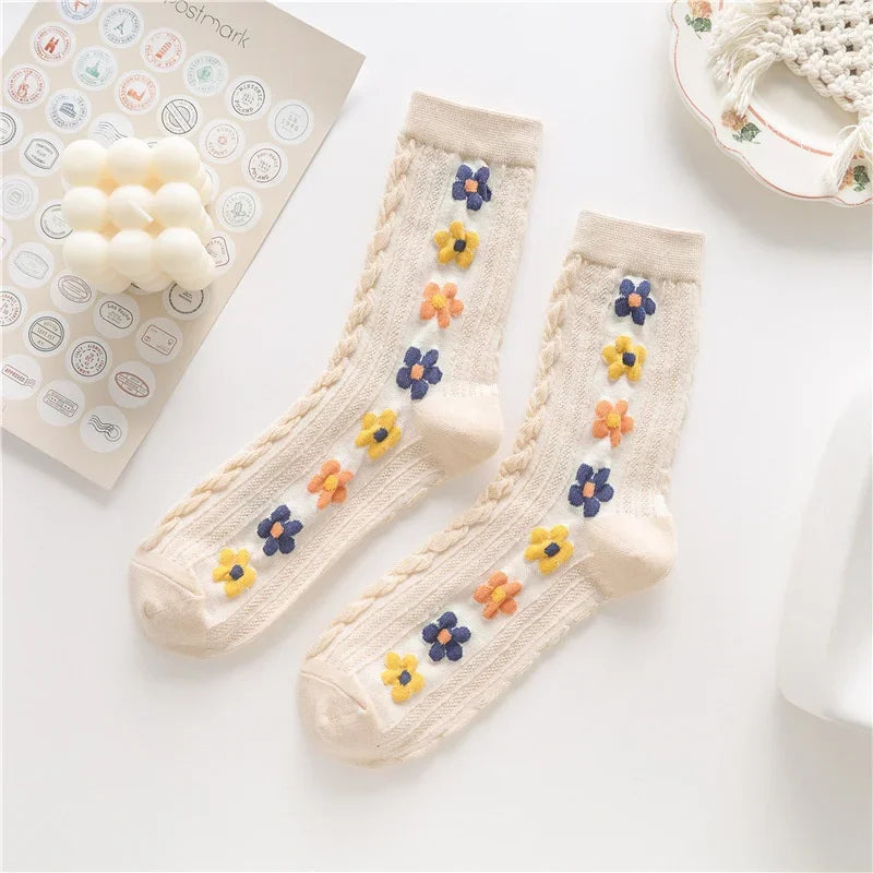Fleur Embroidered Sock Set