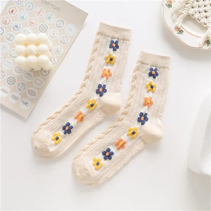 Fleur Embroidered Sock Set
