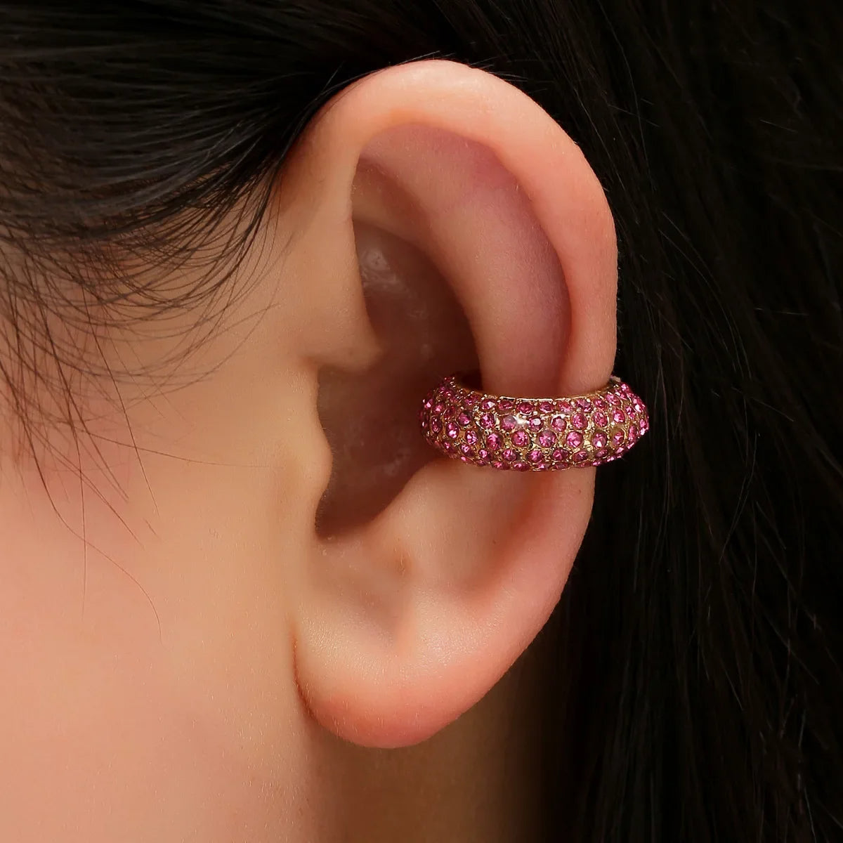 Halo Pavé Crystal Ear Cuff