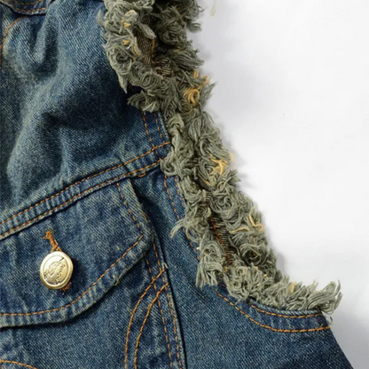 Riot Distressed Denim Vest