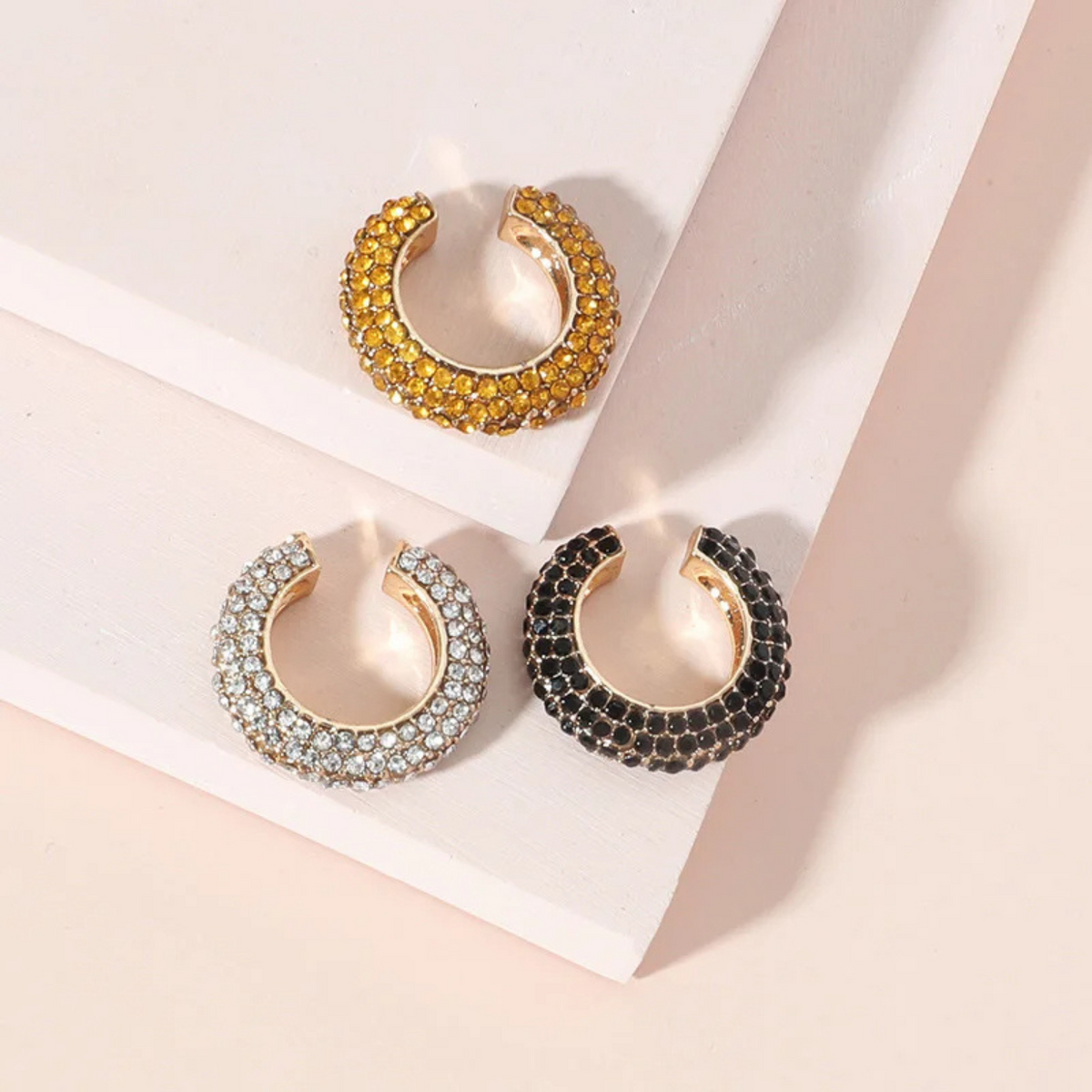 Halo Pavé Crystal Ear Cuff