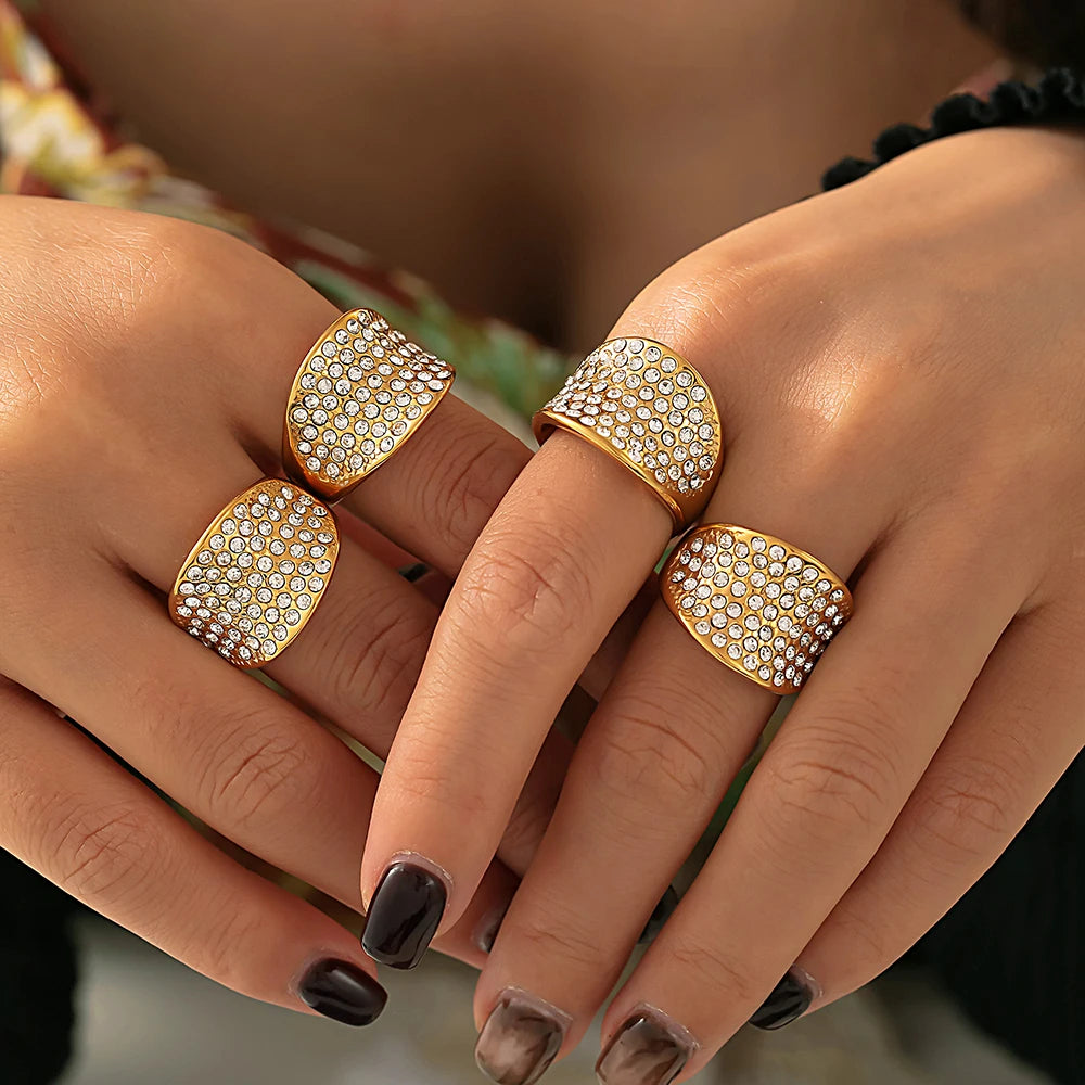 Zira Pavé Ring & Earrings Set