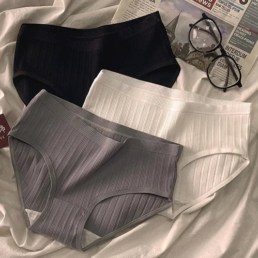 Serene Ribbed Cotton Panty Set