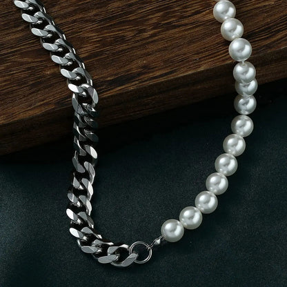 Eclipse Chain Pearl Necklace