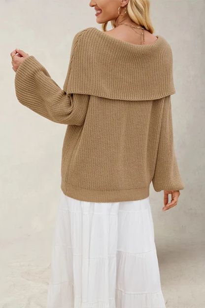 Leona Off-Shoulder Knit Pullover