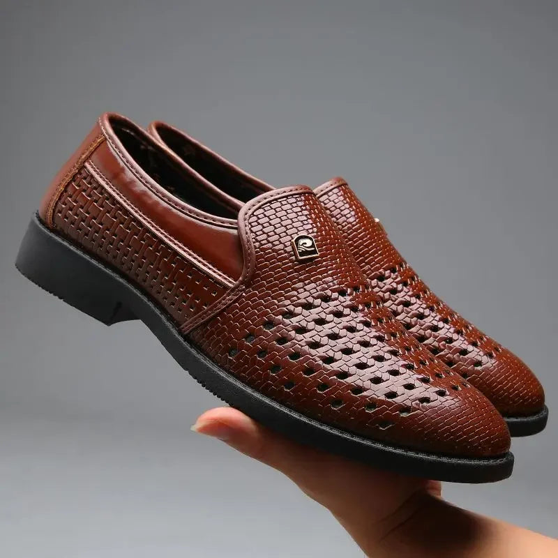 Calvair Woven Leather Loafer