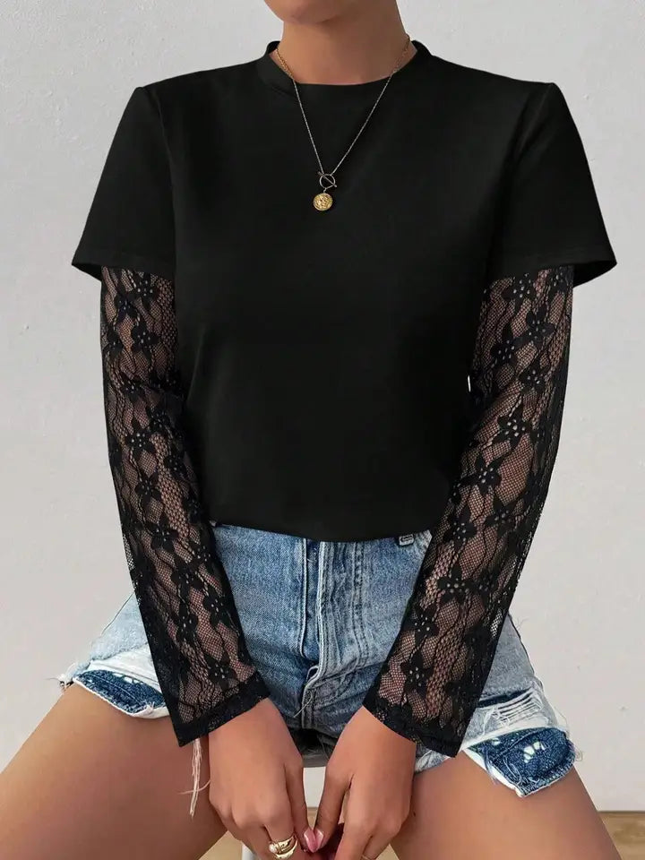 Mirelle Lace Layered Tee