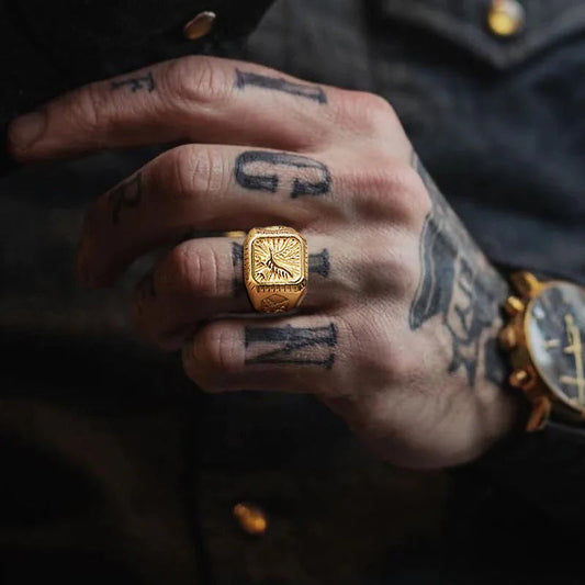 Falcon Crest Signet Ring