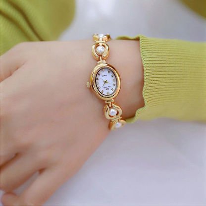 Lyra Pearl Link Watch