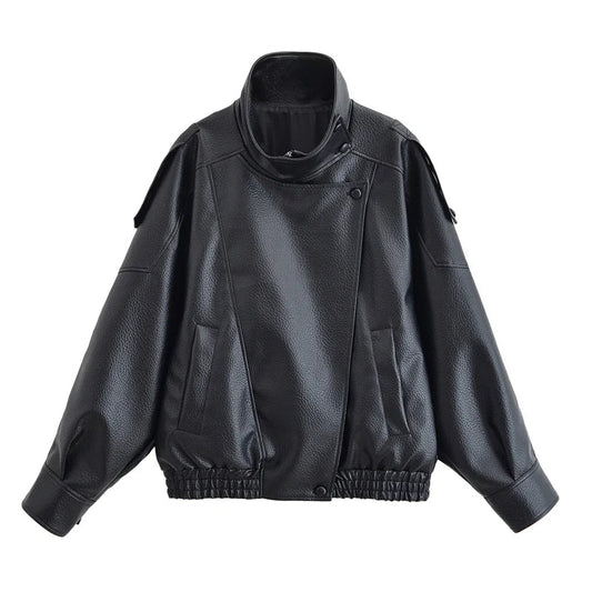 Rebel High-Neck Moto Jacket