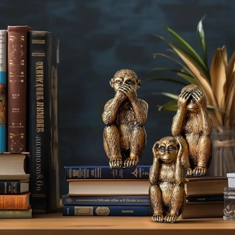 Three Wise Monkeys Decor Trio