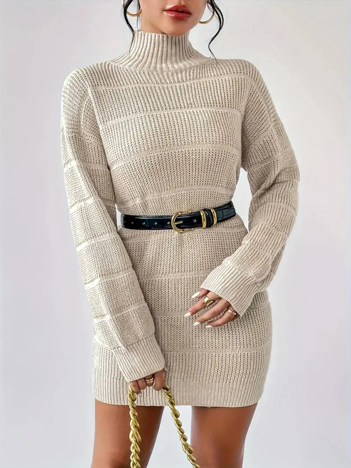 Turtleneck Mini Dress