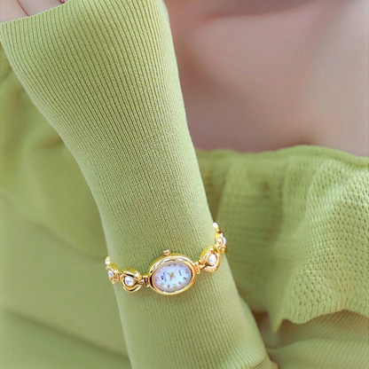 Lyra Pearl Link Watch