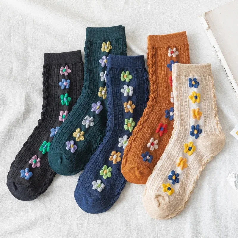 Fleur Embroidered Sock Set