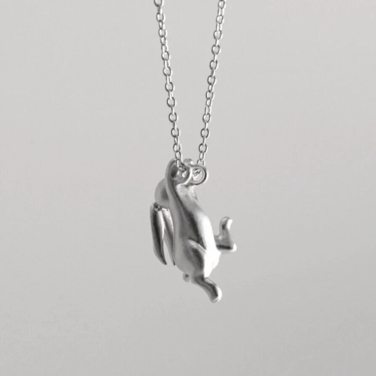 Silver Hare Pendant Necklace