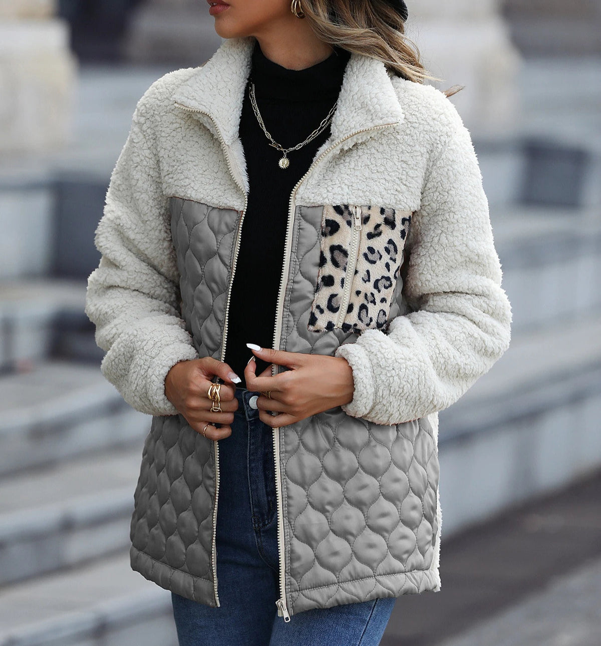 Feroce Quilted Sherpa Jacket