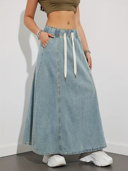 Arielle A-Line Denim Skirt