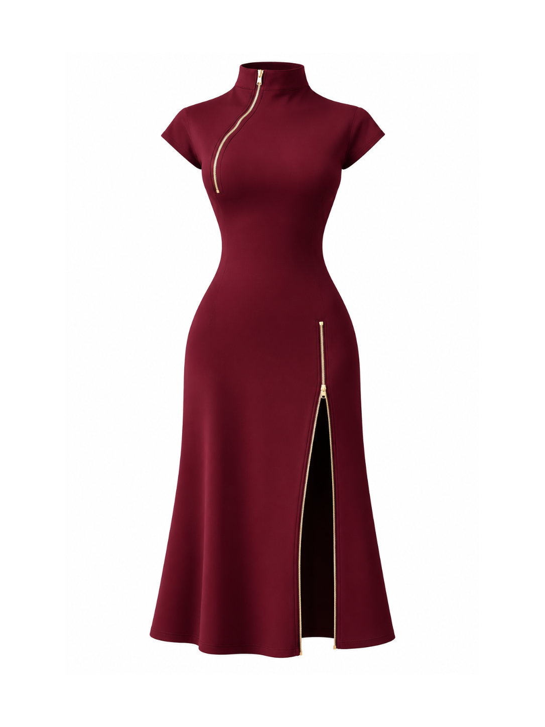 Valentina Zip Midi Dress