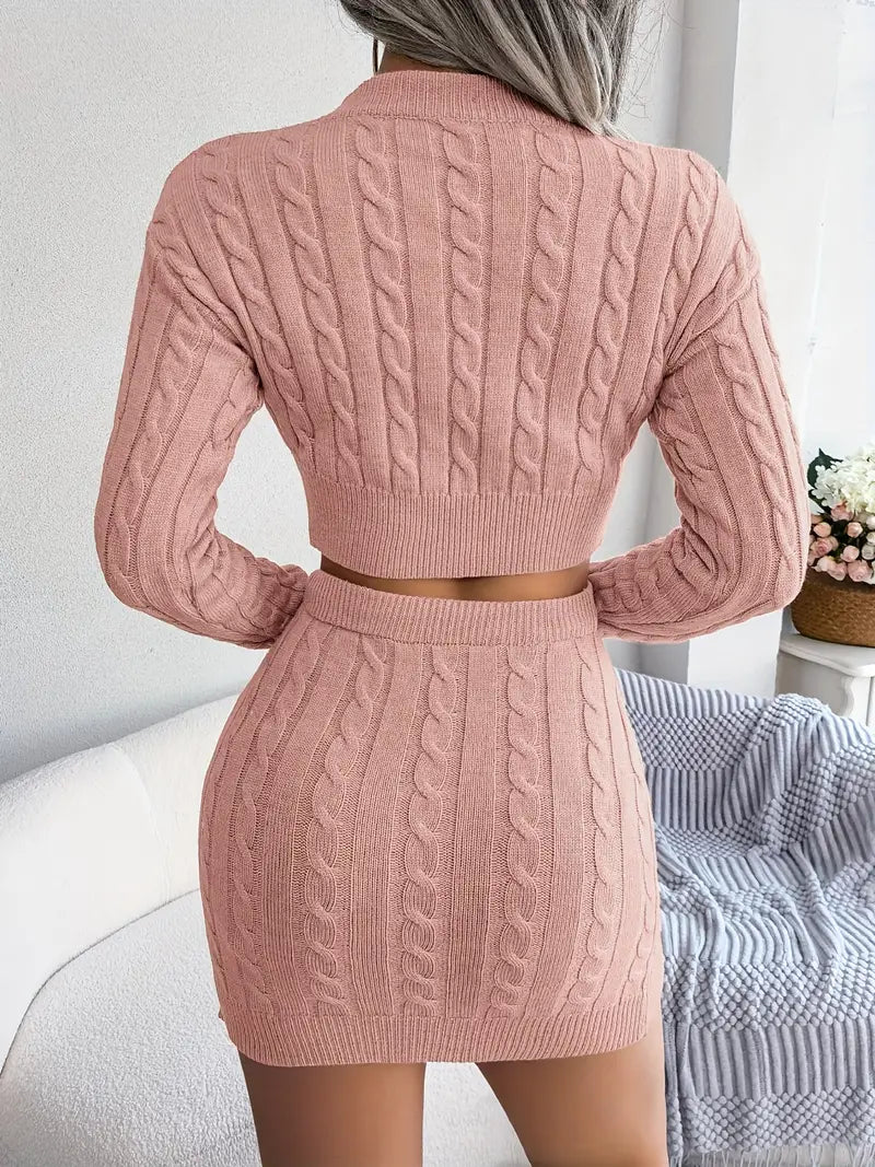 Serene Cable-Knit Duo