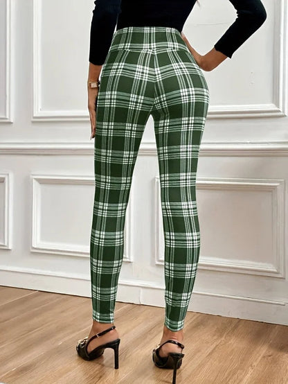 Madison High-Waist Plaid Legging