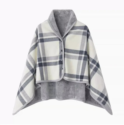 Hearthwood Plaid Blanket Shawl