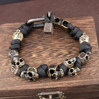 Skull Braided Paracord Bracelet