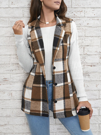 Camden Wool Plaid Vest
